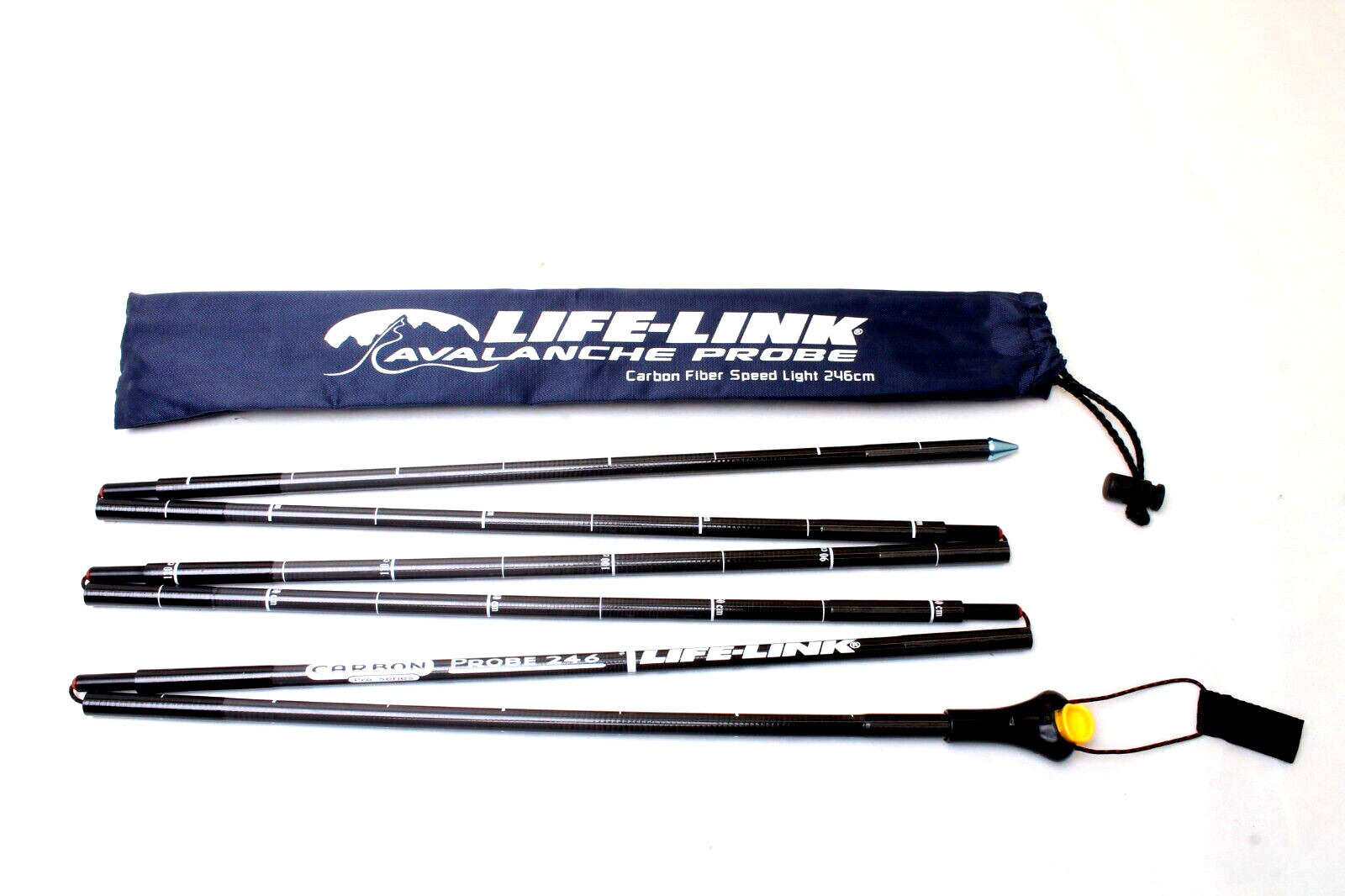New Carbon Fiber Life-Link Avalanche Probe 246 cm Pro Series Speed Light
