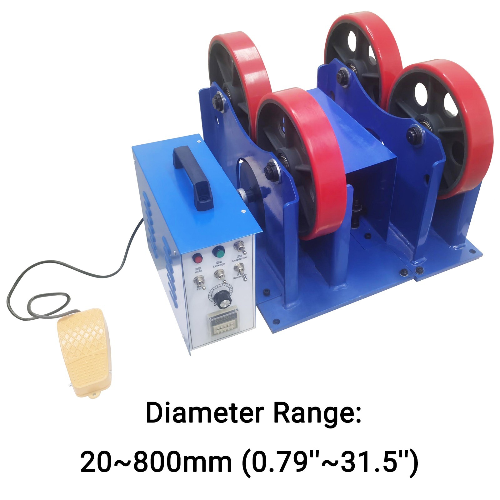 1T Timing Type Welding Turning Roller Welding Positioner Rotator 110V 20-800mm