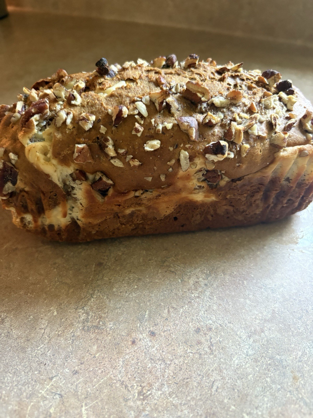 Healthy Carrot Cake / Loaf With Cream Cheese And Pecans Made With Honey