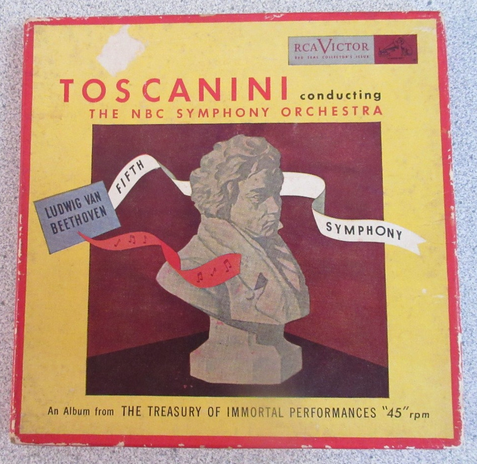 Vintage RCA Victor 45 RPM Red Seal WCT 67 - Beethoven Symphony No. 5