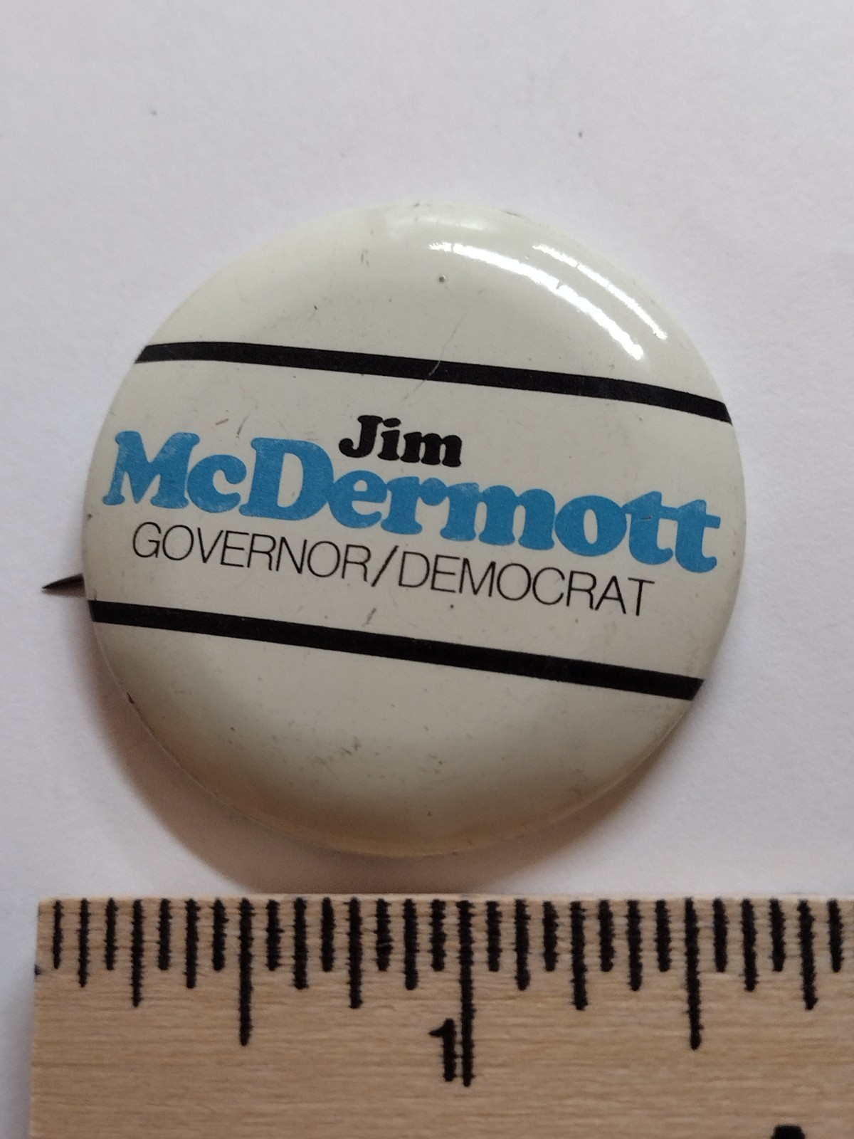 JIM MCDERMOTT Governor/Democrat Campaign Badge Button Pin