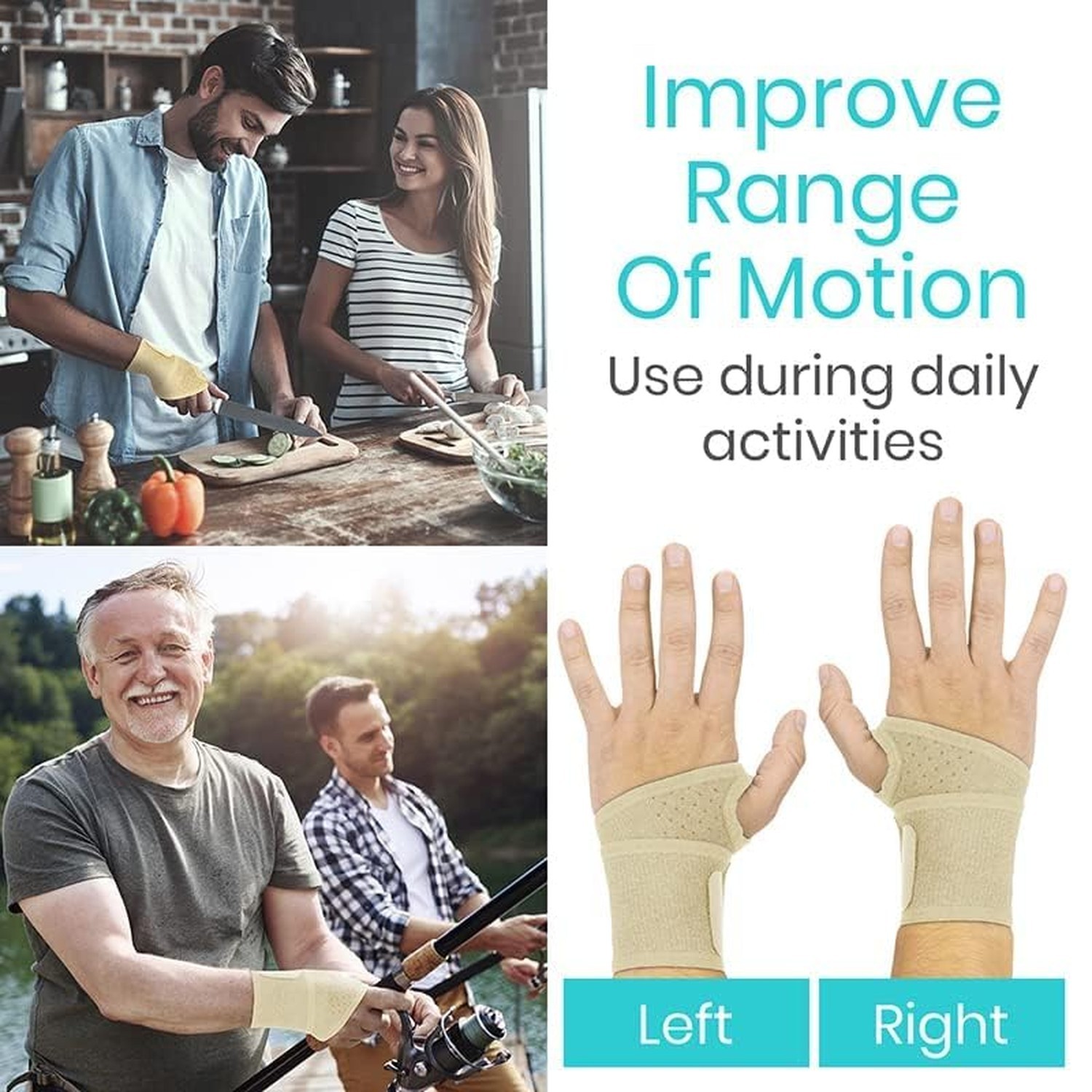 Vive Wrist Wrap Braces (2 Pack) - Tendonitis Support for Carpal Tunnel Arthri...