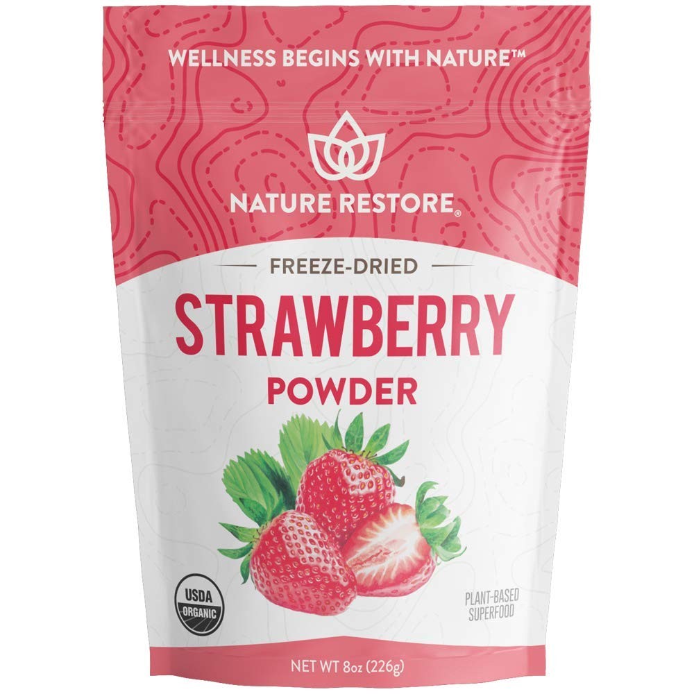 Freeze-dried Fiber & Vitamin C Superfood Strawberry Powder (8oz)