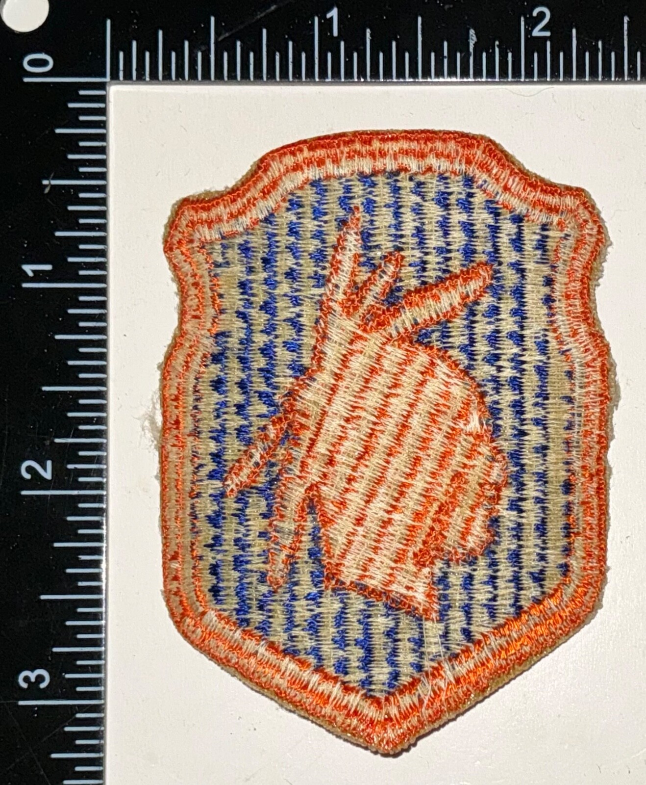 WWII US Army 98th Infantry Division VERTICAL WEAVE Patch