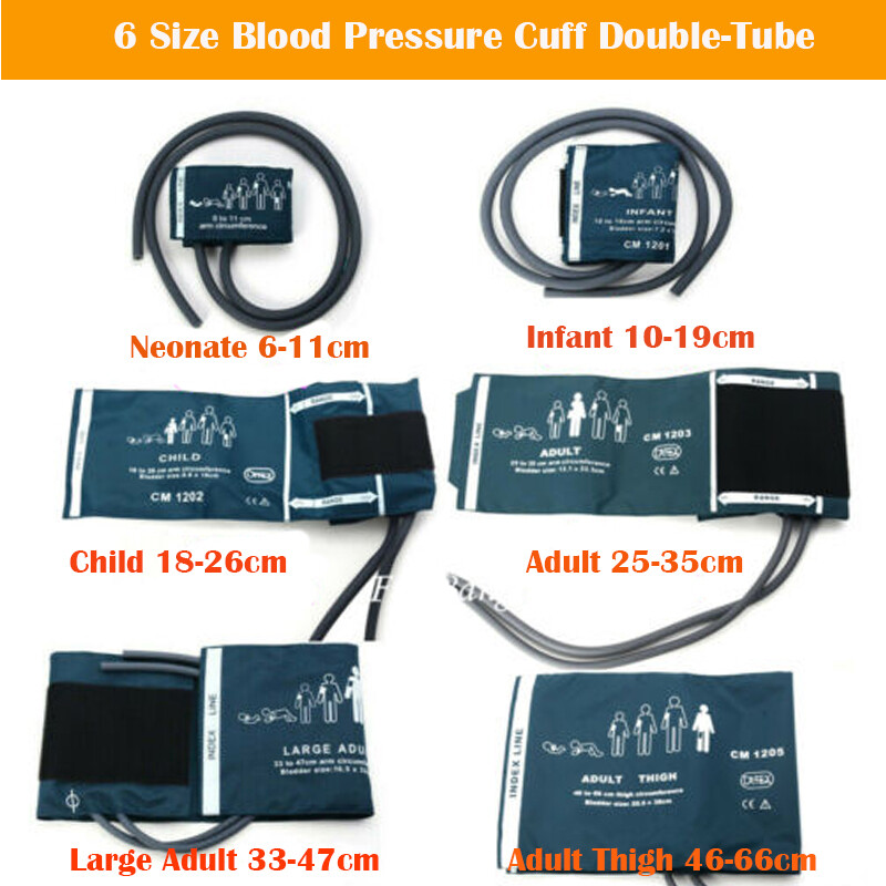 6 Size Double-Tube Blood Pressure Cuff Patient Monitors Blood Pressure NIBP Cuff