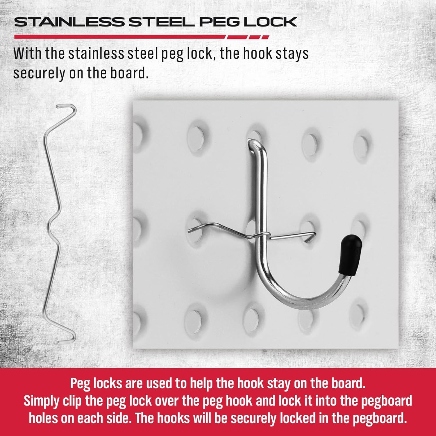 Ultimate 121-Piece Pegboard Hooks Set, Pegboard Accessories with Metal Hooks, Du