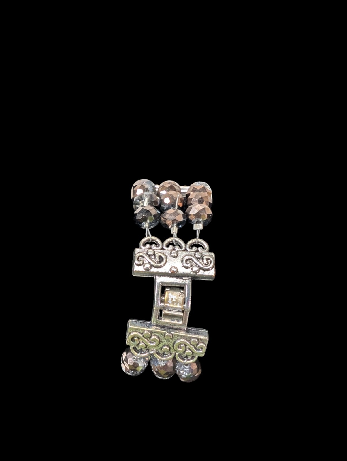 Three Strand Hand Beaded Quartz Bracelet