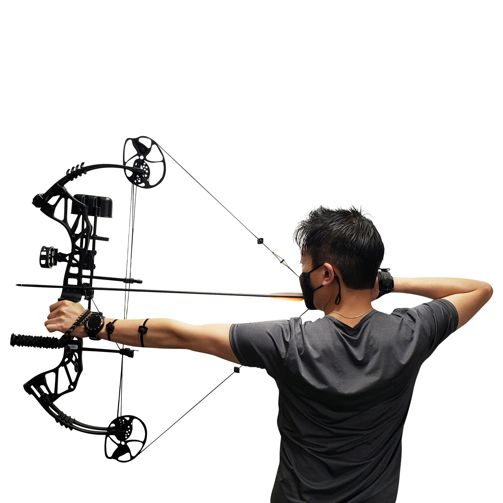 SAS Feud X 30-70 Lbs 19-31" Compound Bow Pro Package Black - Open Box