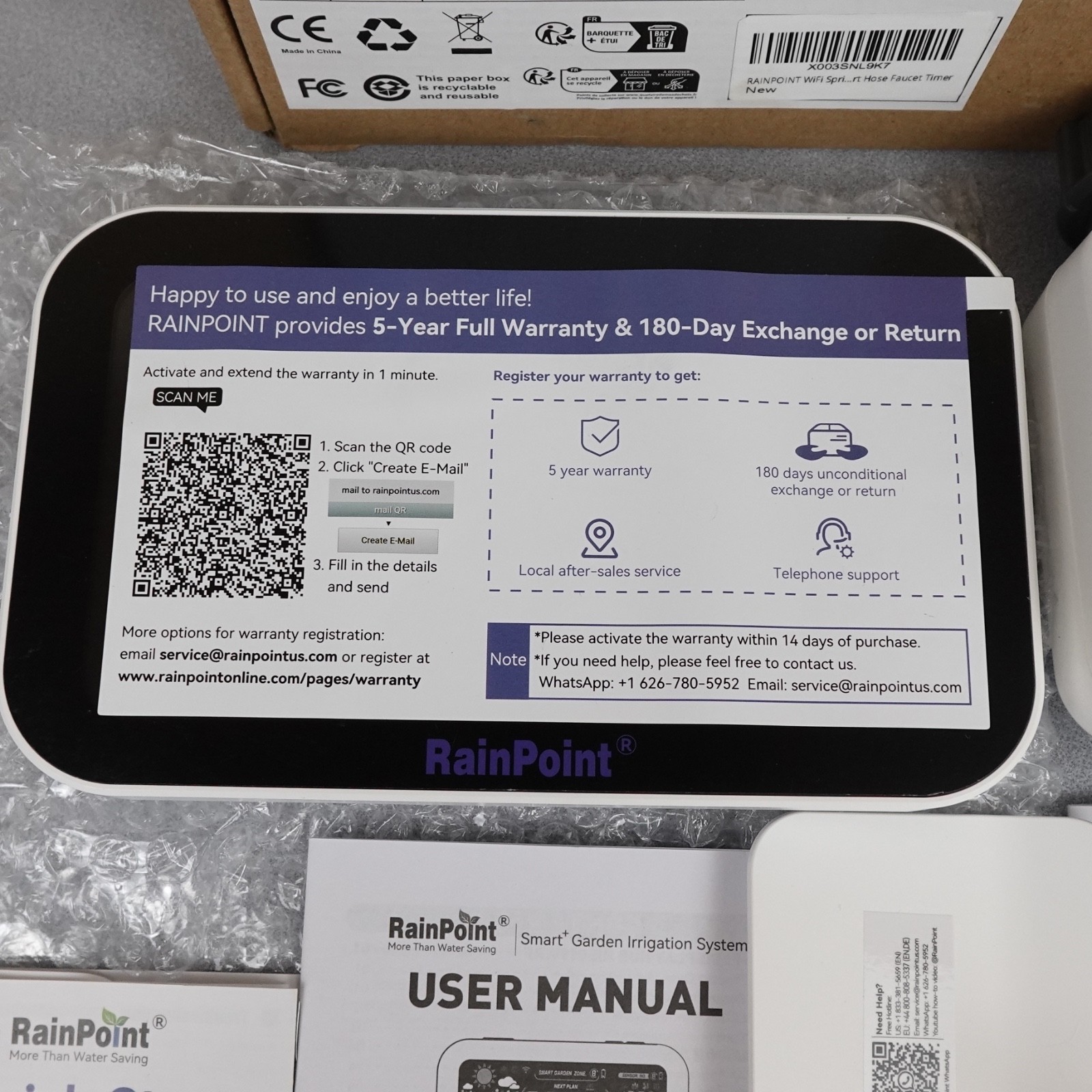 RAINPOINT 1-Zone WiFi Hose Timer, Smart Display Water Timer w/Water Usage OB