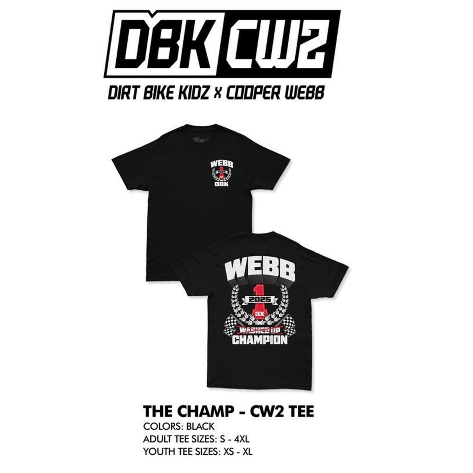 DBK The Champ CW2 Tee - Black - Medium ATCW-CHAMP-M