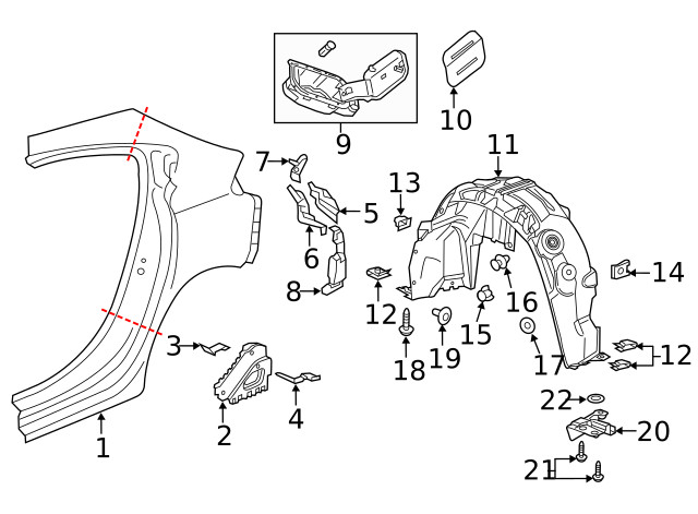 Genuine GM Passenger Side Body Side Outer Panel Rear Lower Extension 13465760