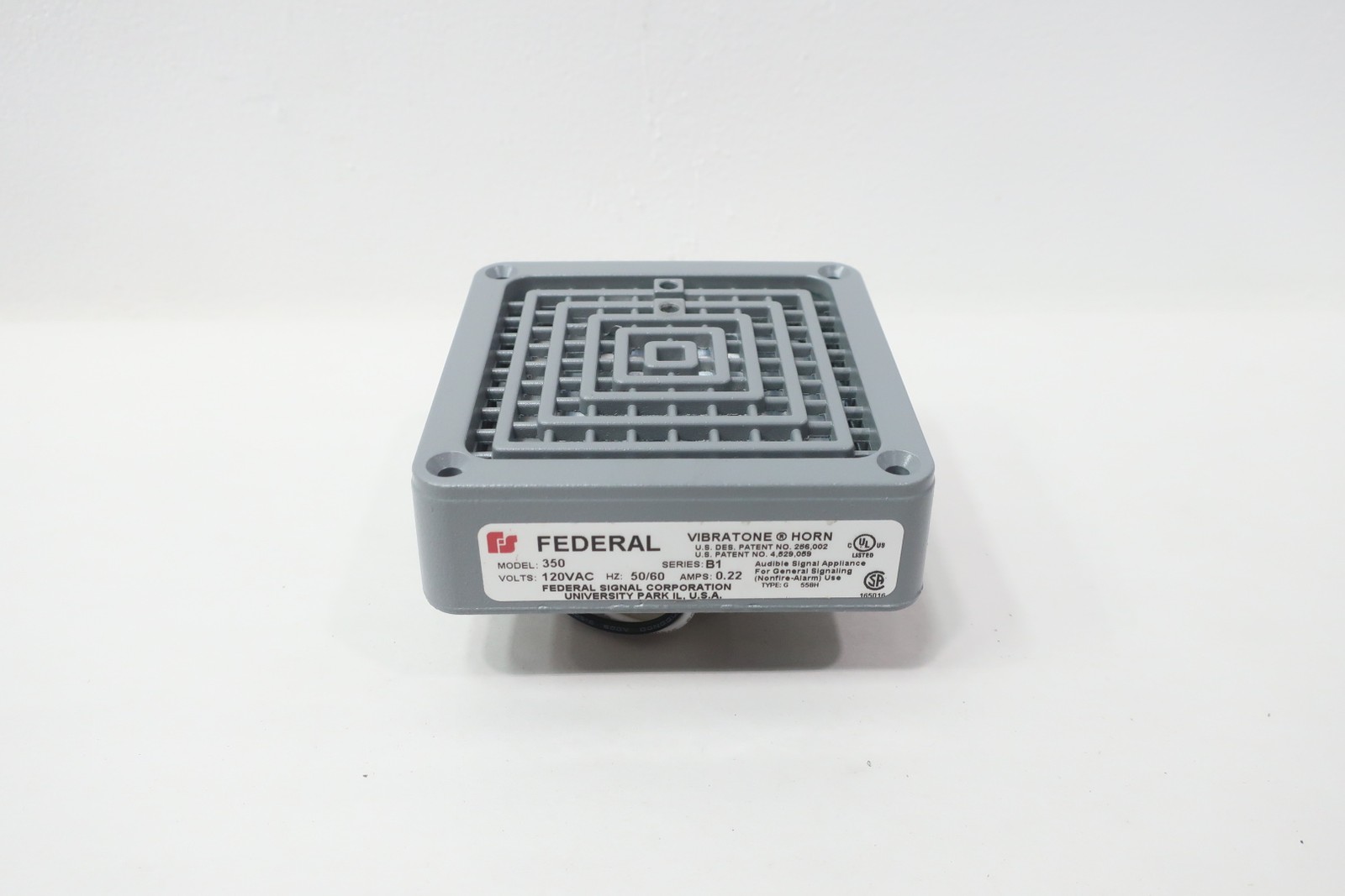Federal Signal 350-120-30 Vibration Horn 120v-ac