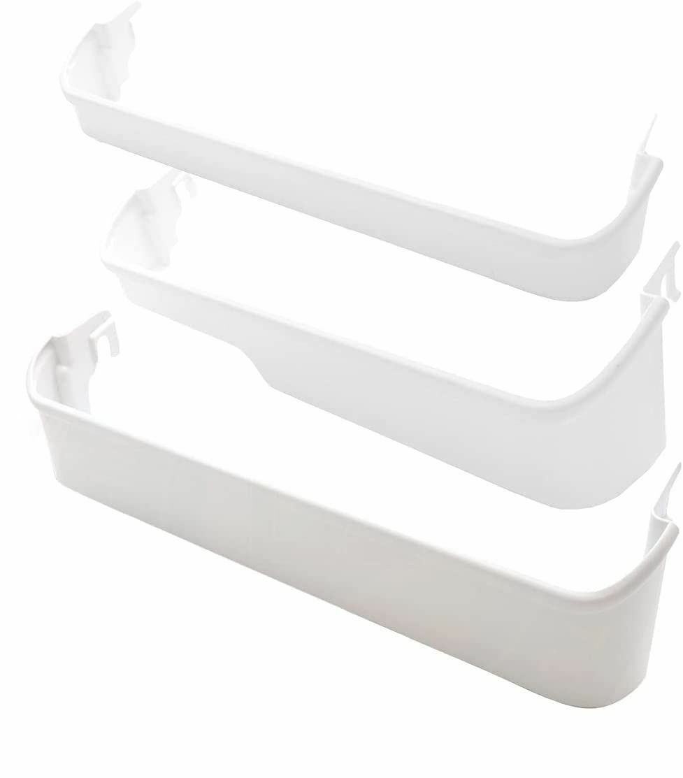 Top + Middle + Bottom Door Bin Compatible with Refrigerator 240337901 240338101
