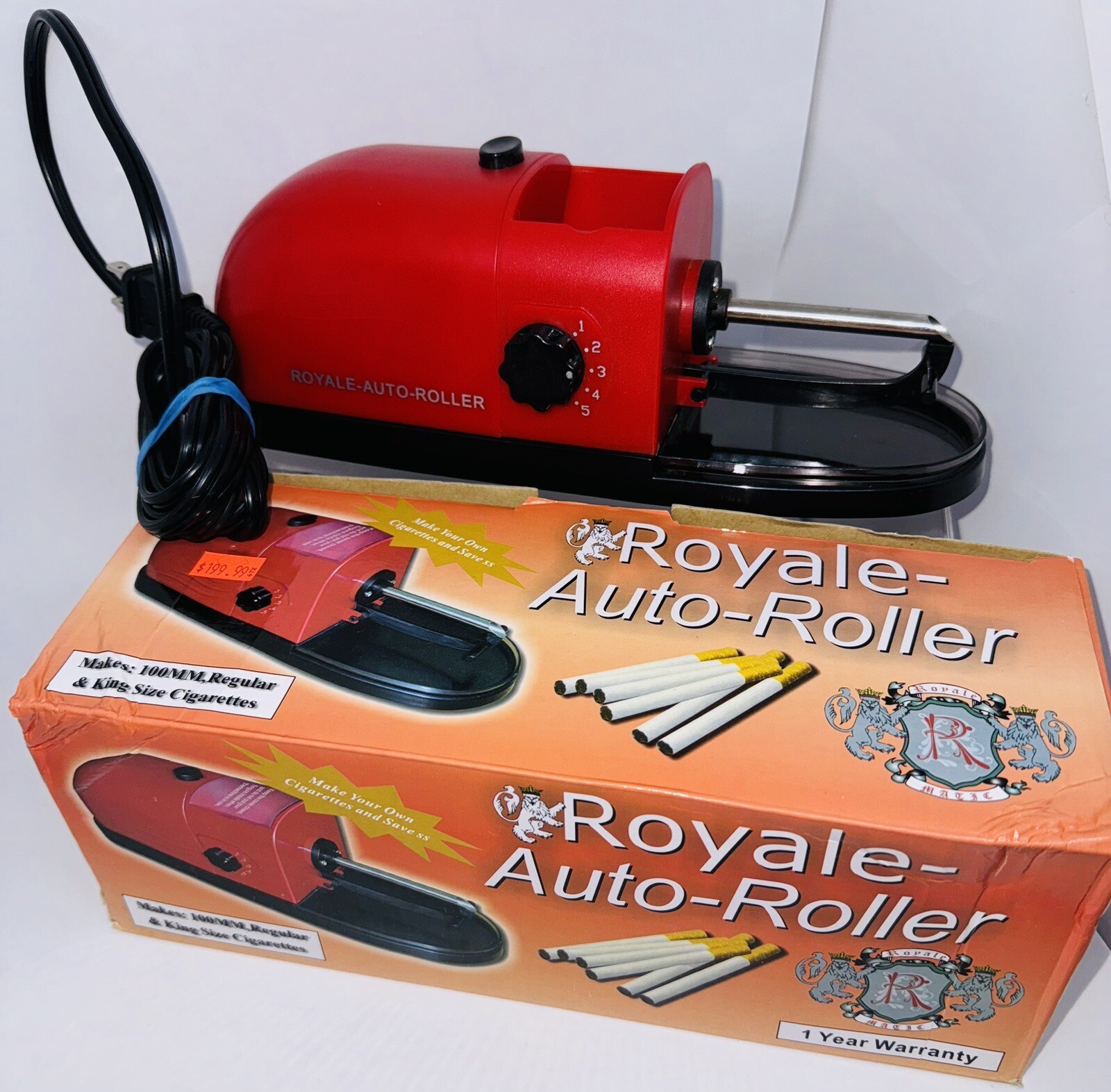 Electric Cigarette Machine Easy Rolling Filling Makes King Size & Regular Size