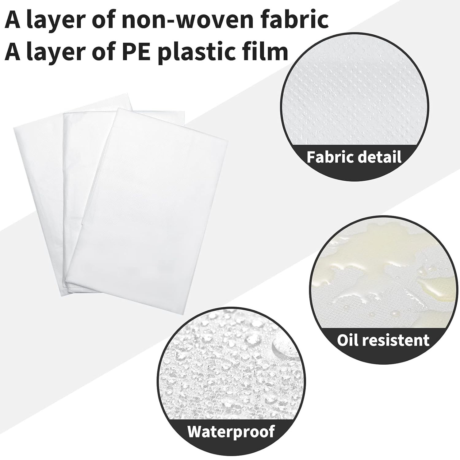 100 Pcs Disposable Massage Table Sheets - White