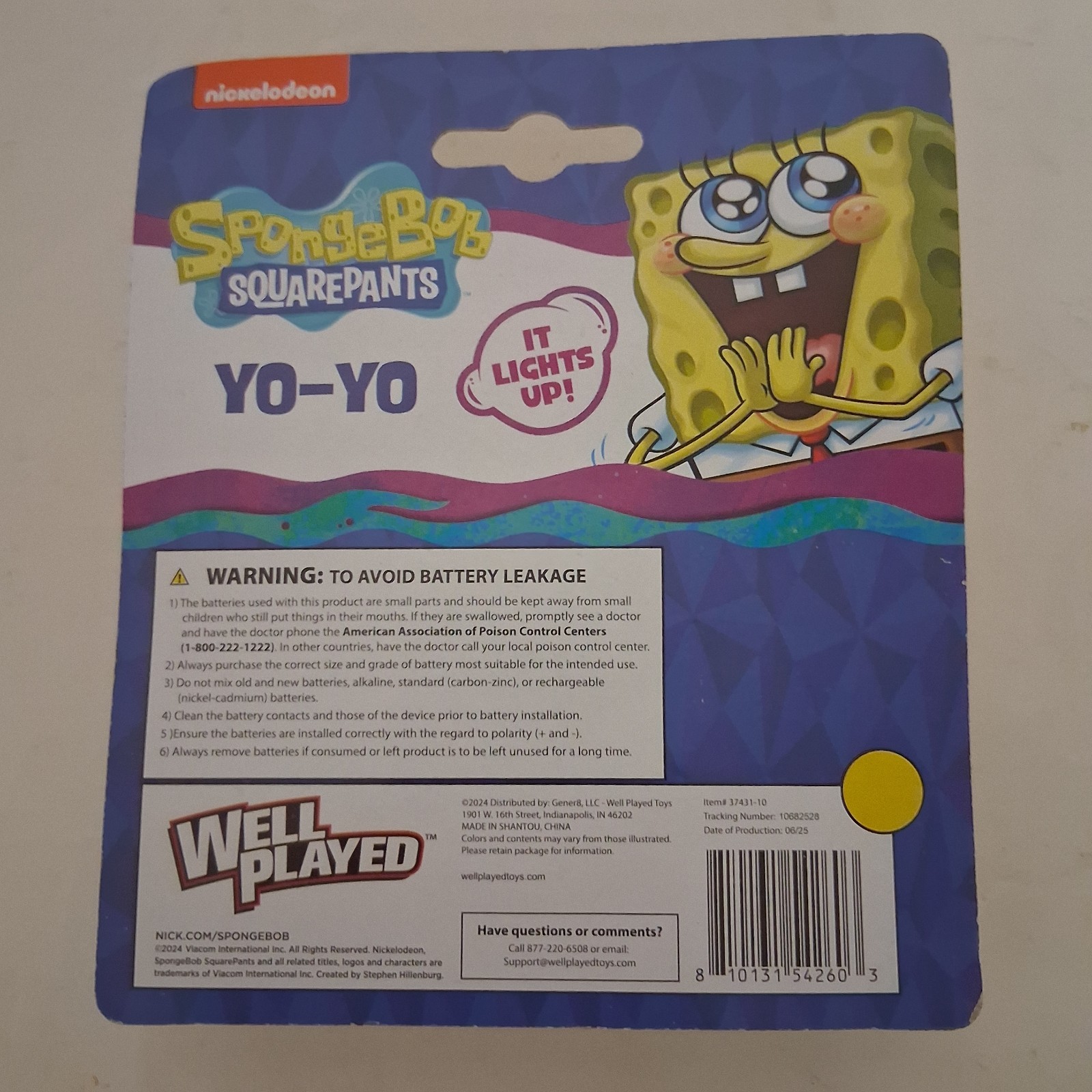 SpongeBob SquarePants Light Up YO-YO Nickelodeon Yellow New