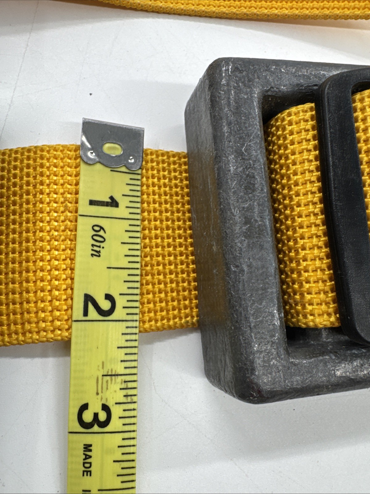 Vintage Diving Belt With 3 Lead Weights Quick Release Buckle Yellow Scuba Dive