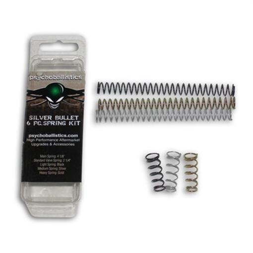 6 pc Silver Bullet Paintball Gun Velocity Adjusting Main & Valve Spring Kit
