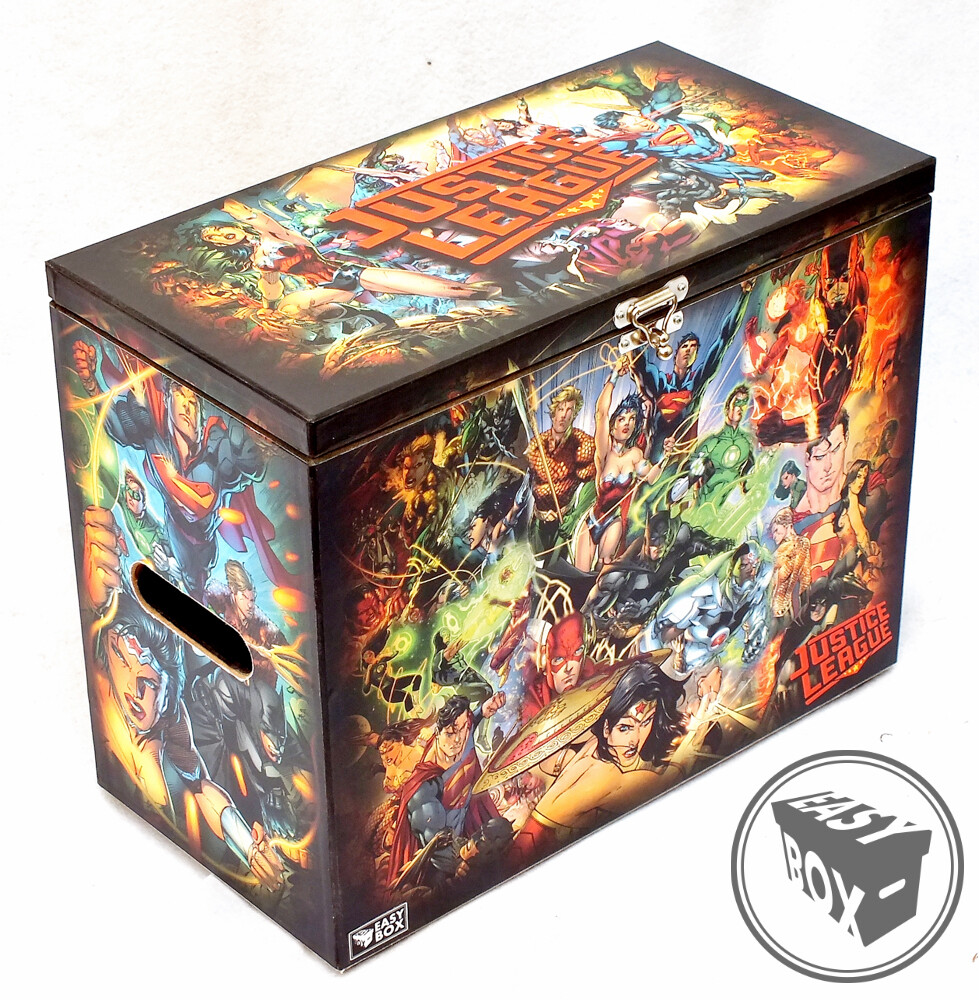 Justice League - Large Comic Book Hard Box Chest MDF