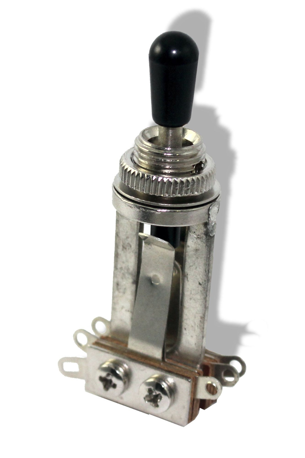 Switch Toggle 3 way lp long frame nickel black knob 081377NIBK