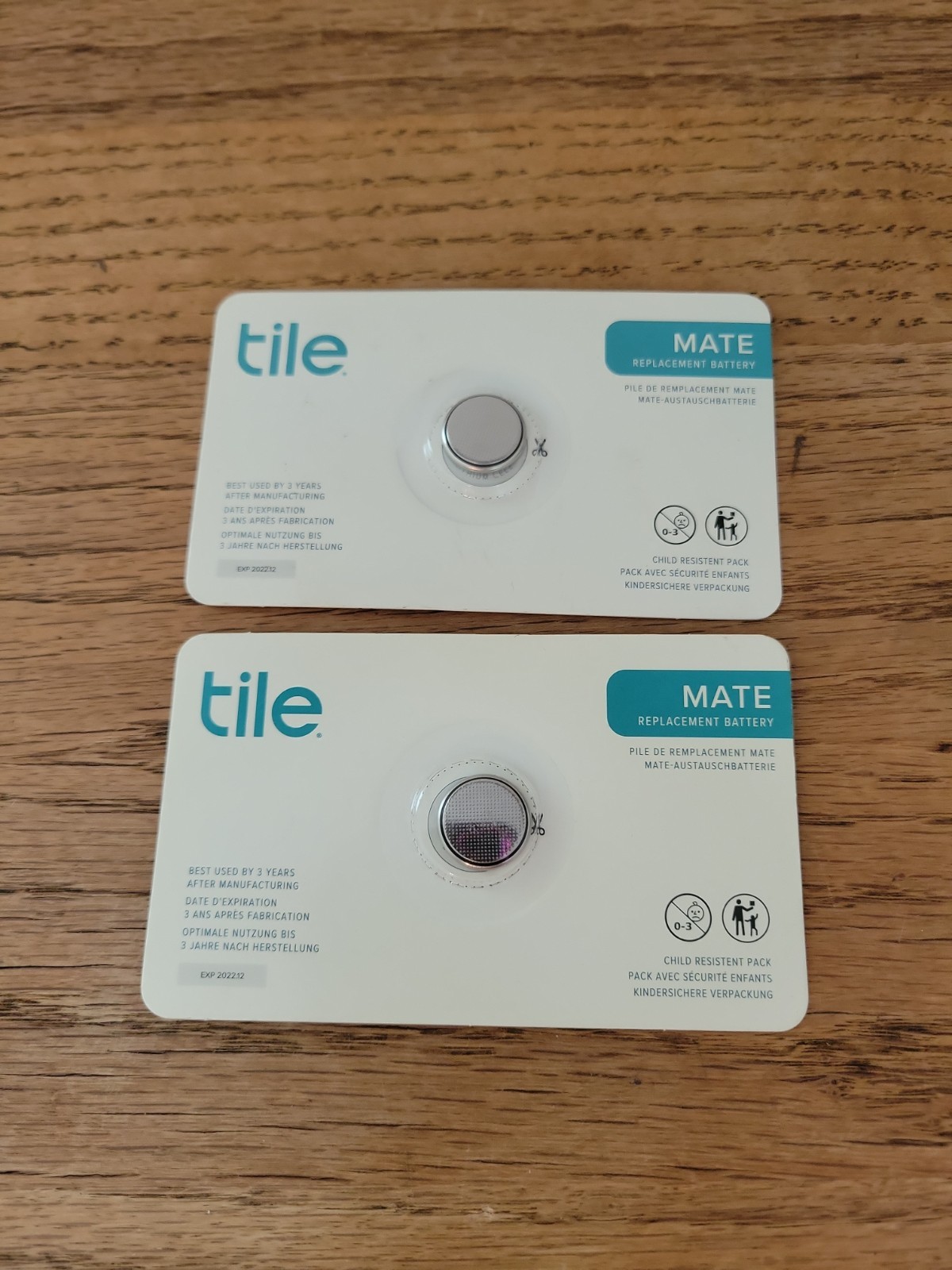 LOT of 2 Tile Mate Replacement Battery - EXP  2022
