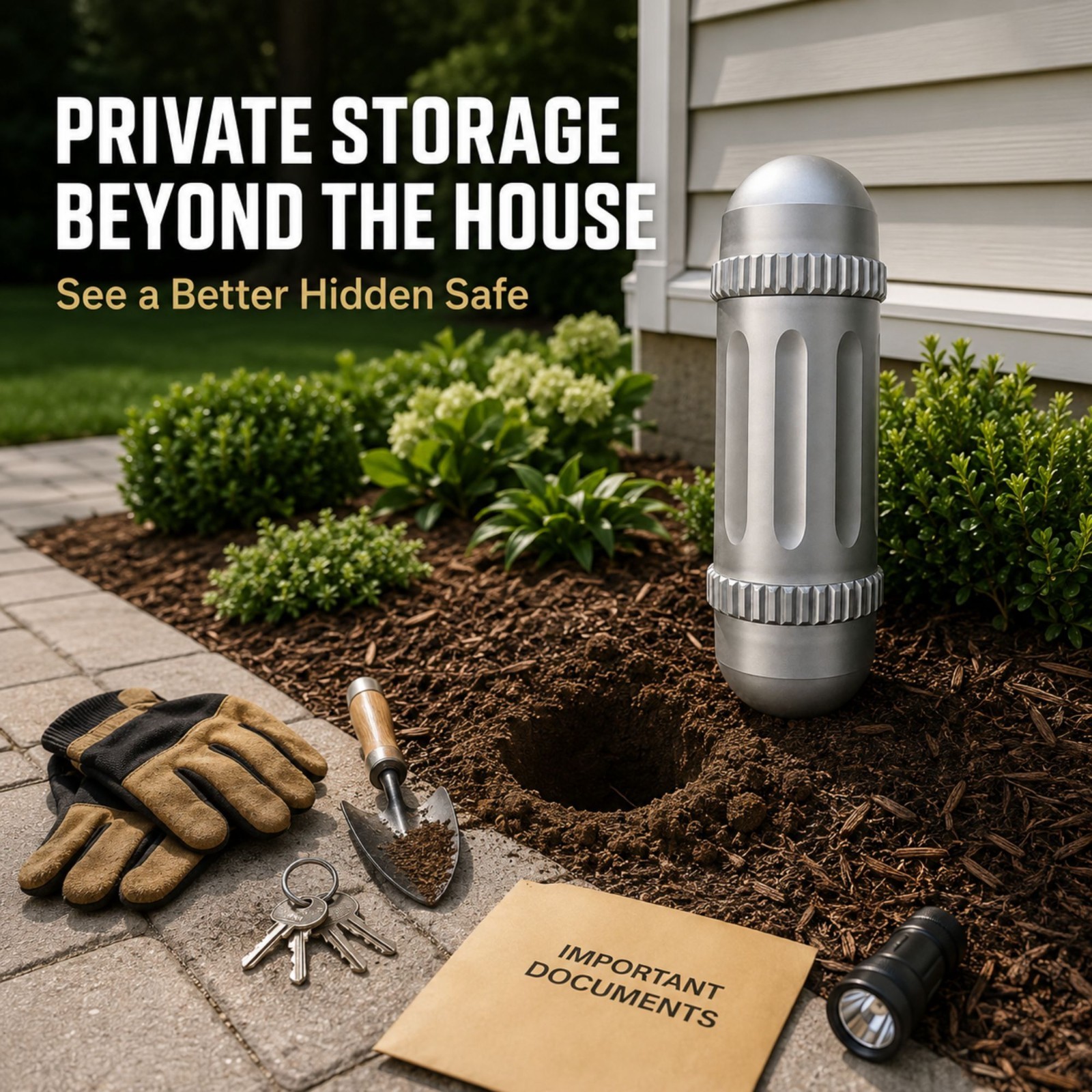 HomeEarth Safe Discreet Underground Storage for Valuables Documents USA Made