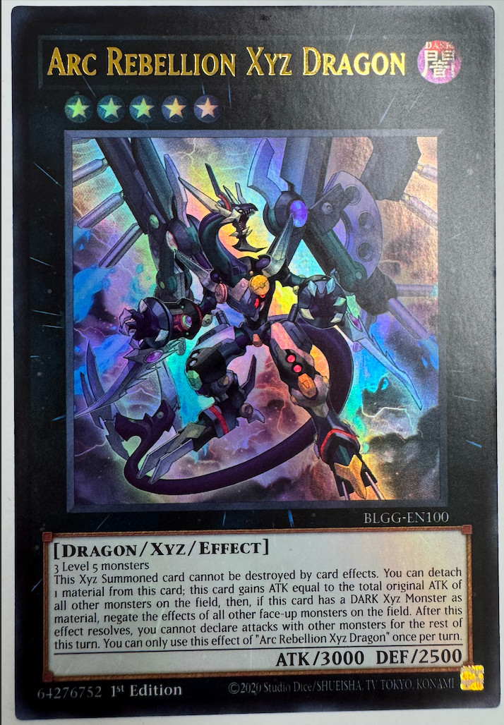 Arc Rebellion Xyz Dragon - BLGG-EN100 - Ultra Rare - Glorious Gallery - NM/M