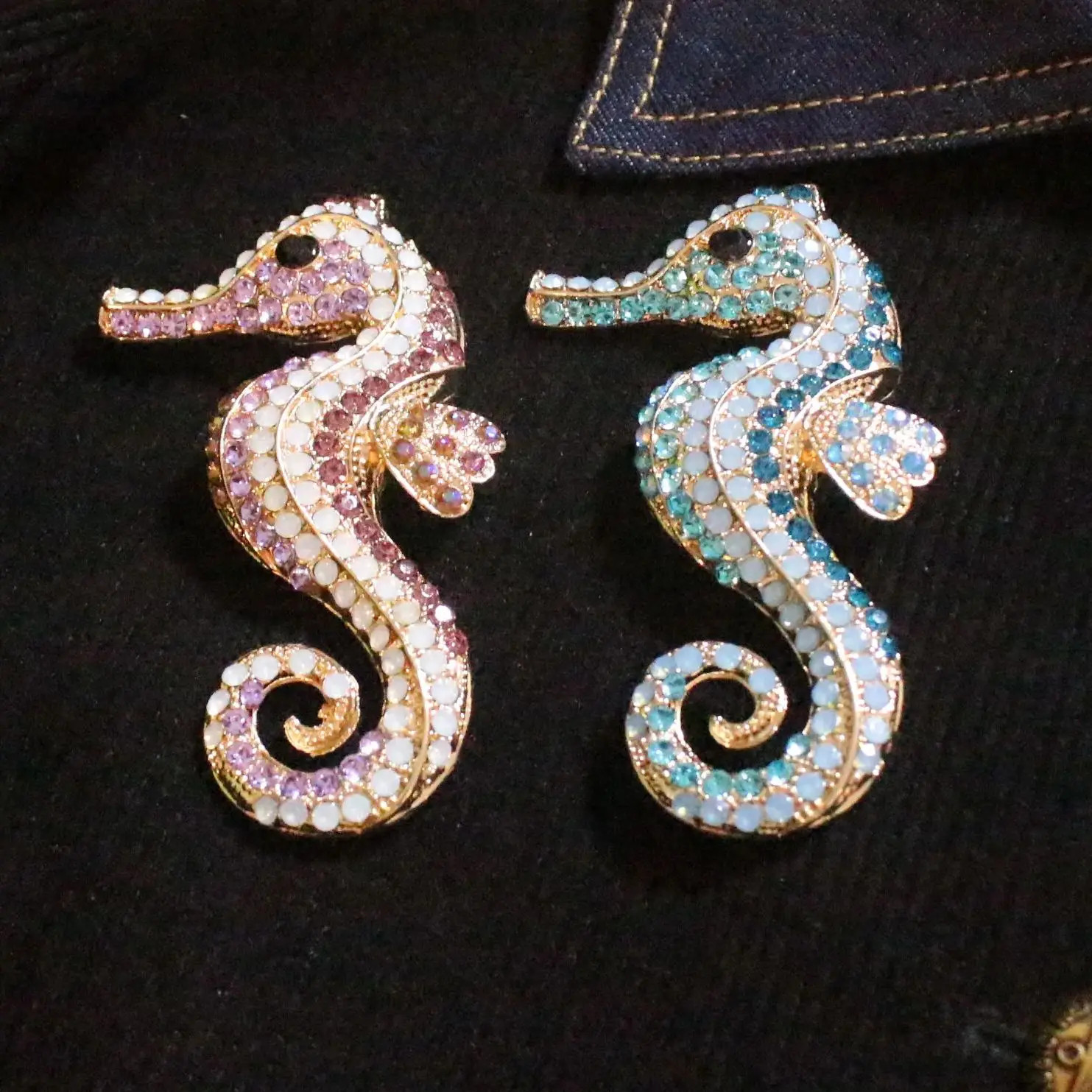 Vintage Seahorses Brooch Corsage Temperament Suit Accessory Jewelry