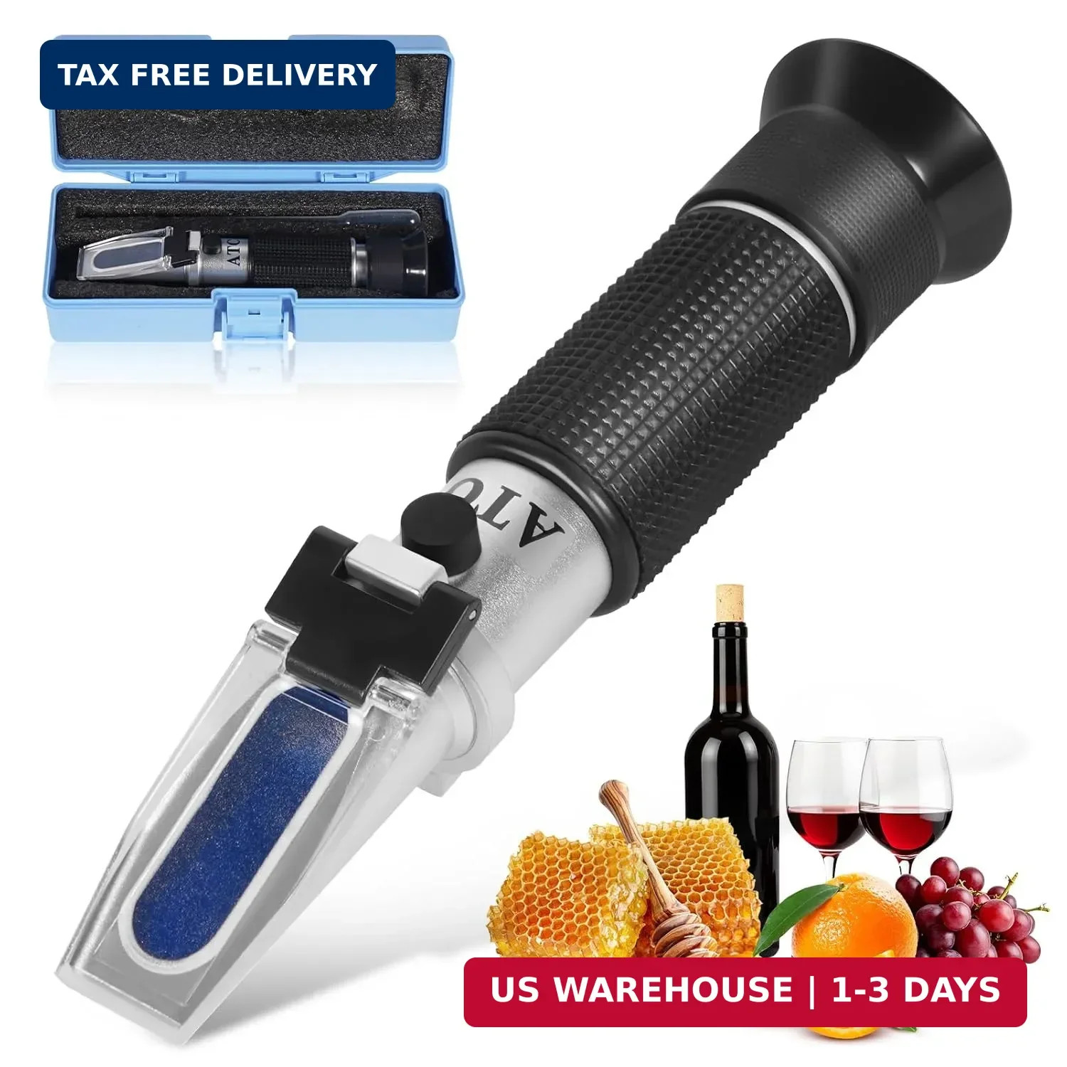 GYE Brix Refractometer with ATC, Dual Scale - Specific Gravity & Brix, Hydromete