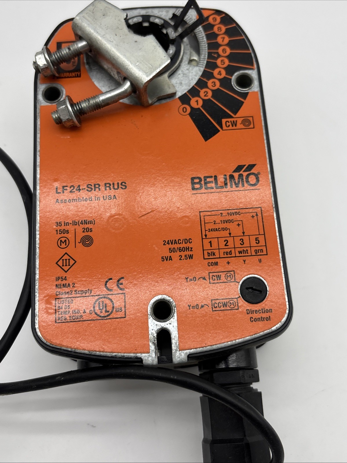 Belimo LF24-SR US Spring Return HVAC Damper Actuator 24V Corded MPN