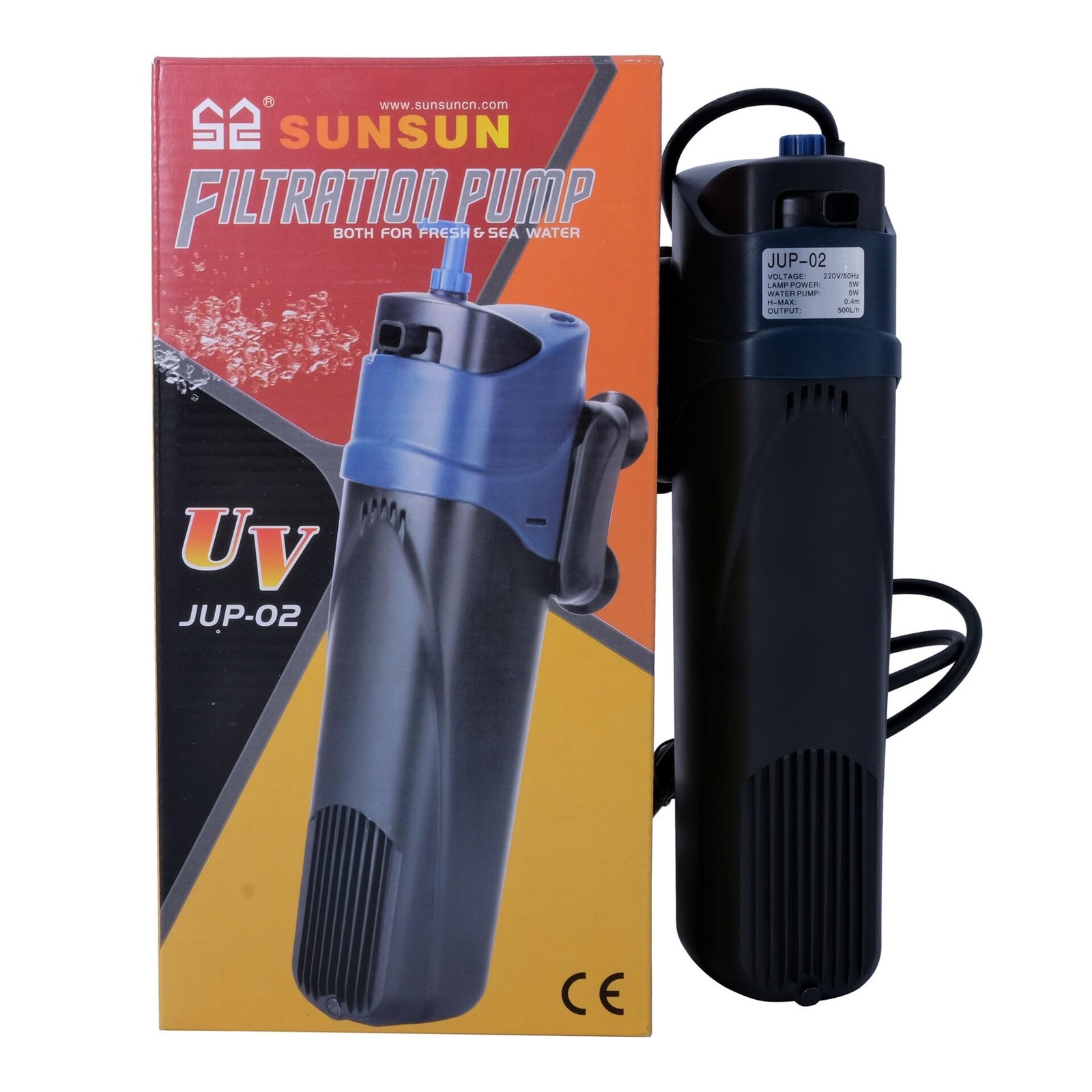 SunSun JUP-02 Aquarium Submersible Power Head with 5w Sterilizer