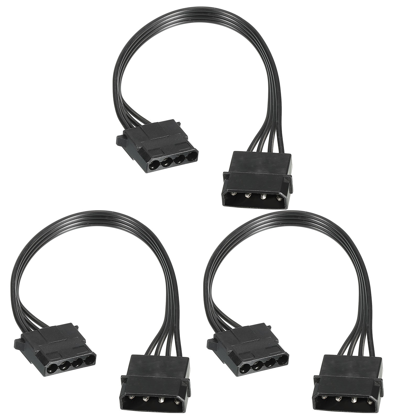 Hard Disk Drive Power Extension Cable, 4 Pin IDE to 4-Pin 220mm/8.7" , Pack of 3