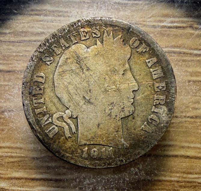 1911-D Barber Dime - Actual Silver Coin Shown - Free Shipping & Tracking INV623