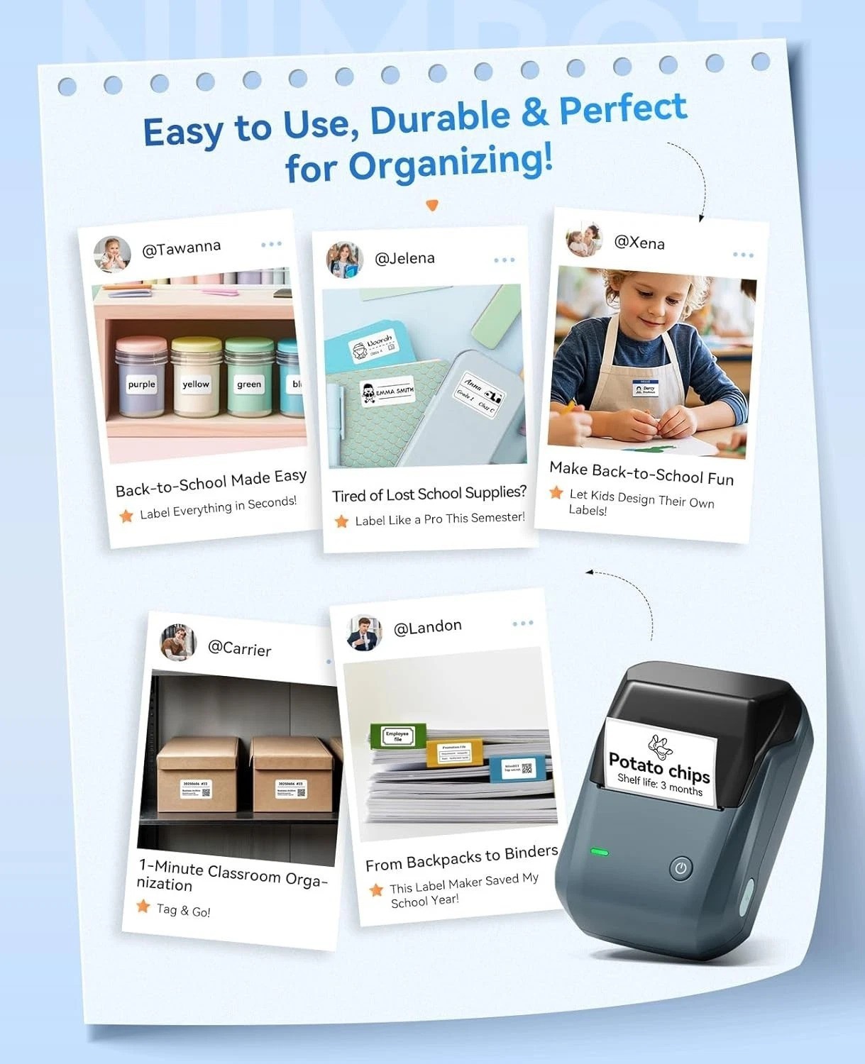 B1 Bluetooth Label Maker: High-Speed Thermal Printer with Creative App Features