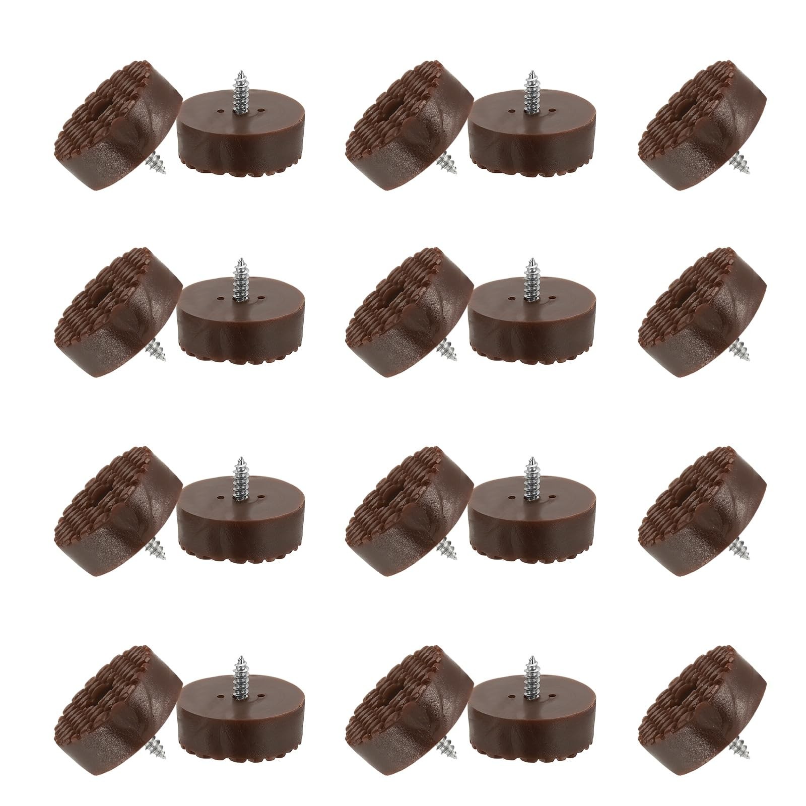 1.2 Inch Screw-On Rubber Feet for Furniture, 20 Pcs Non Slip Furniture Pads C...