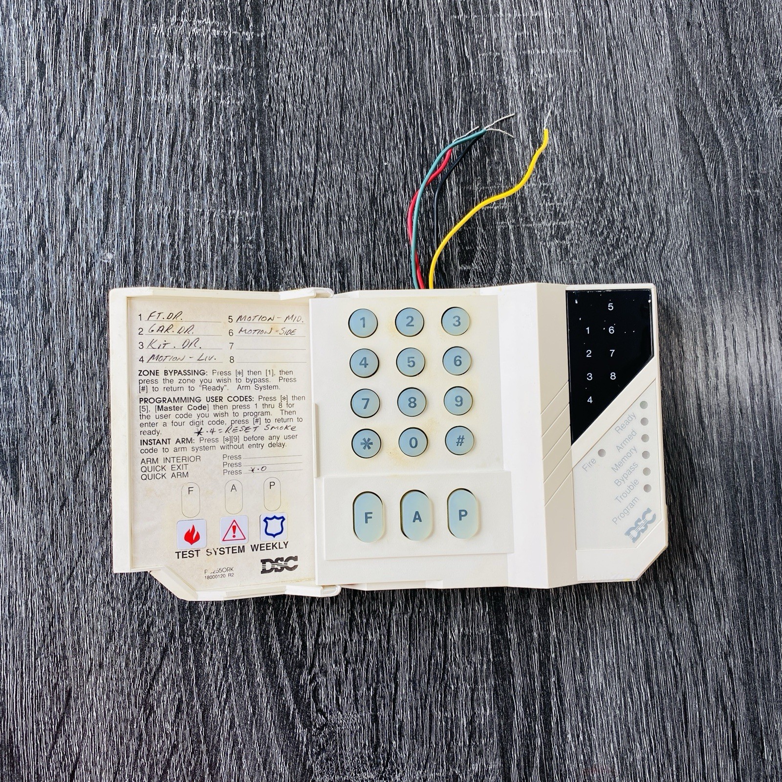 DSC PC2550RK 8-Zone LED Keypad  Tested Works Great