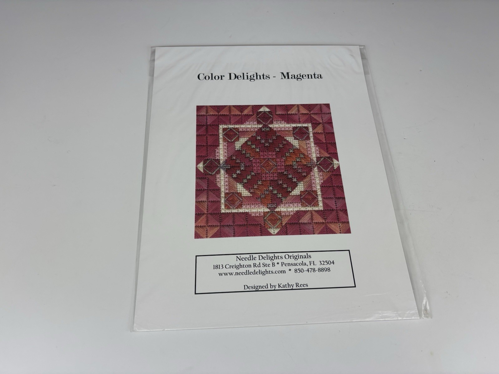 Needle Delights Originals Color Delights Magenta Needlepoint Pattern 1S