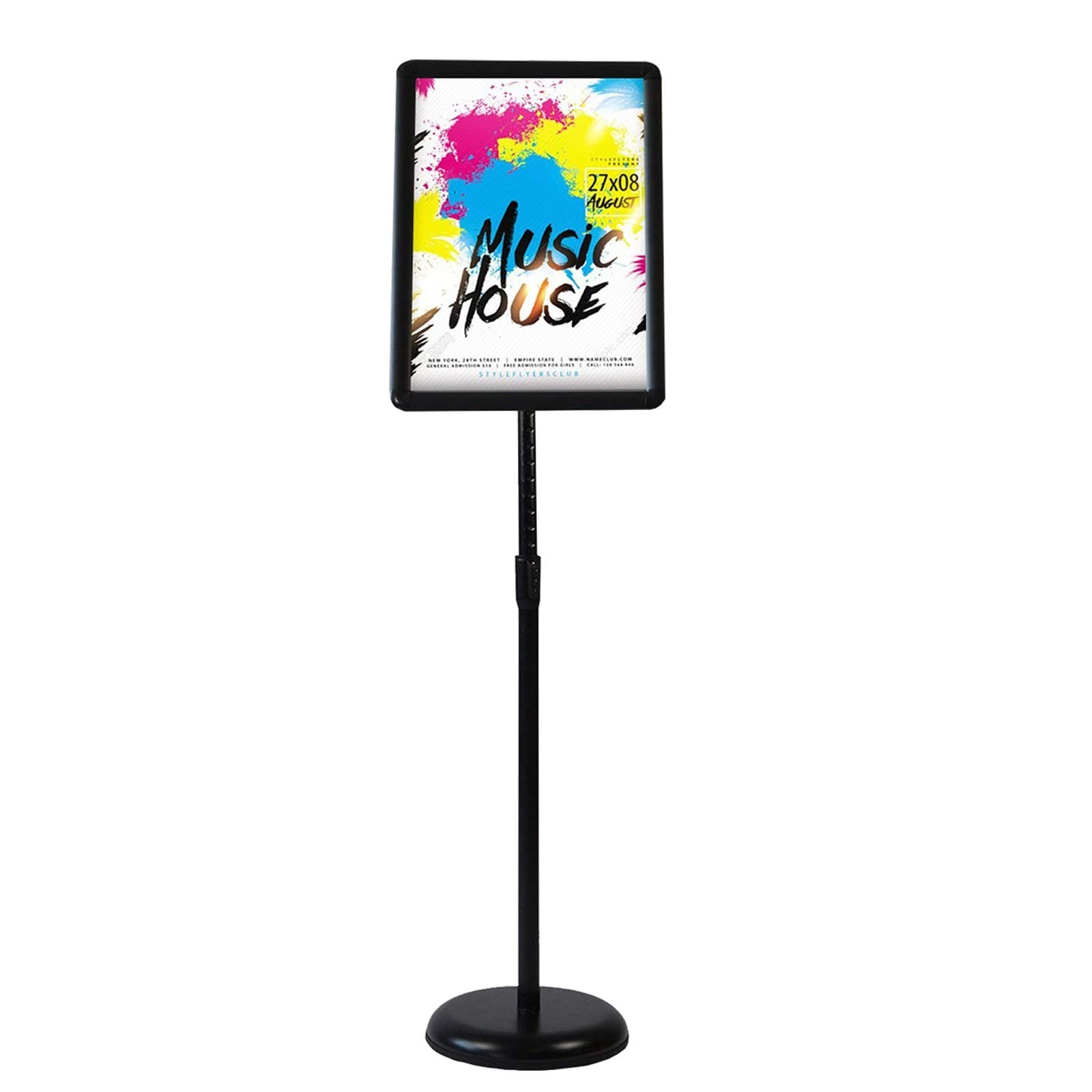HUAZI Sign Stand Holder Adjustable Sign Holder Standing Floor Poster Stand fo...