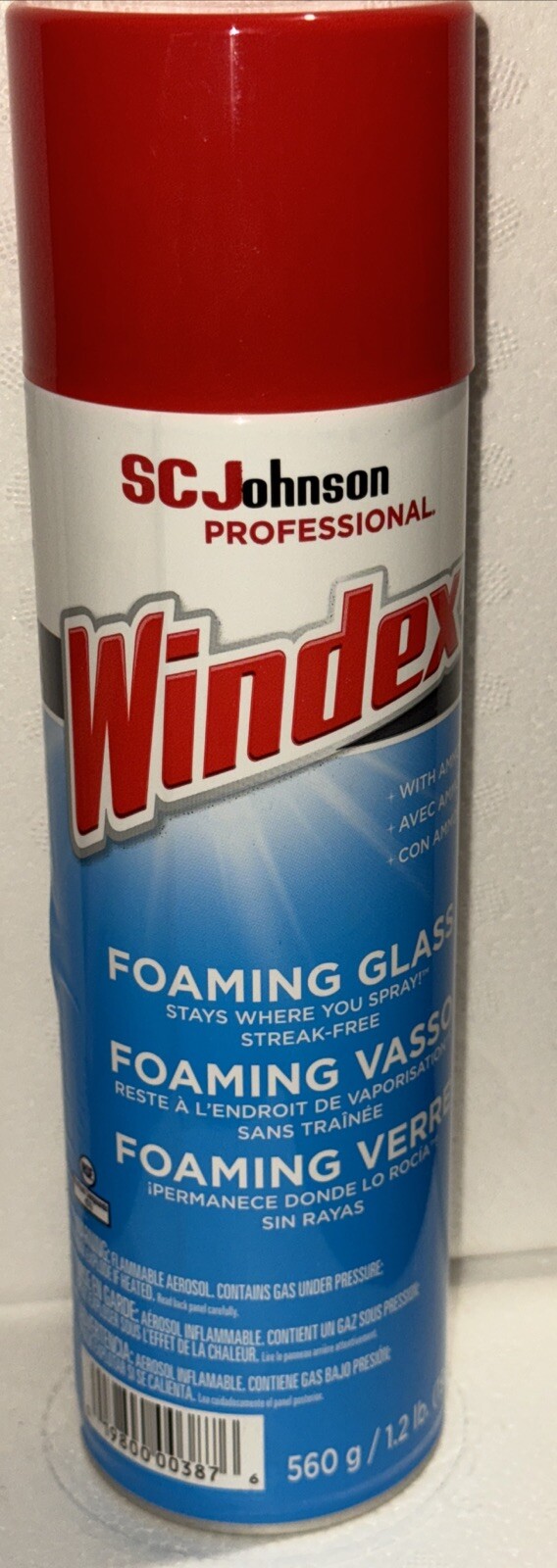 Windex 333813EA 20 oz Aerosol Spray Foaming Glass Cleaner - Fresh New