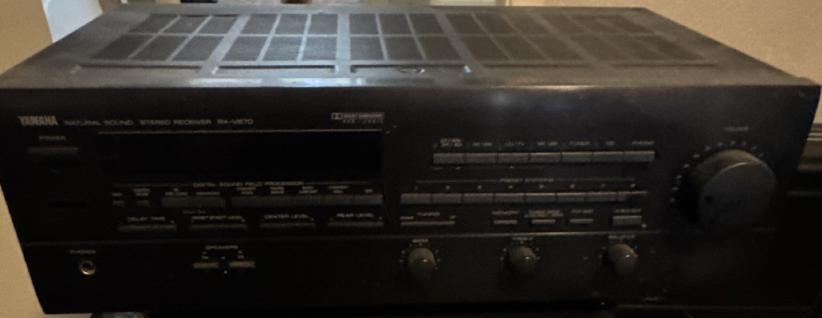 Yamaha RX-V1070 Natural Sound Stereo Receiver Black AM/FM Radio Tuner