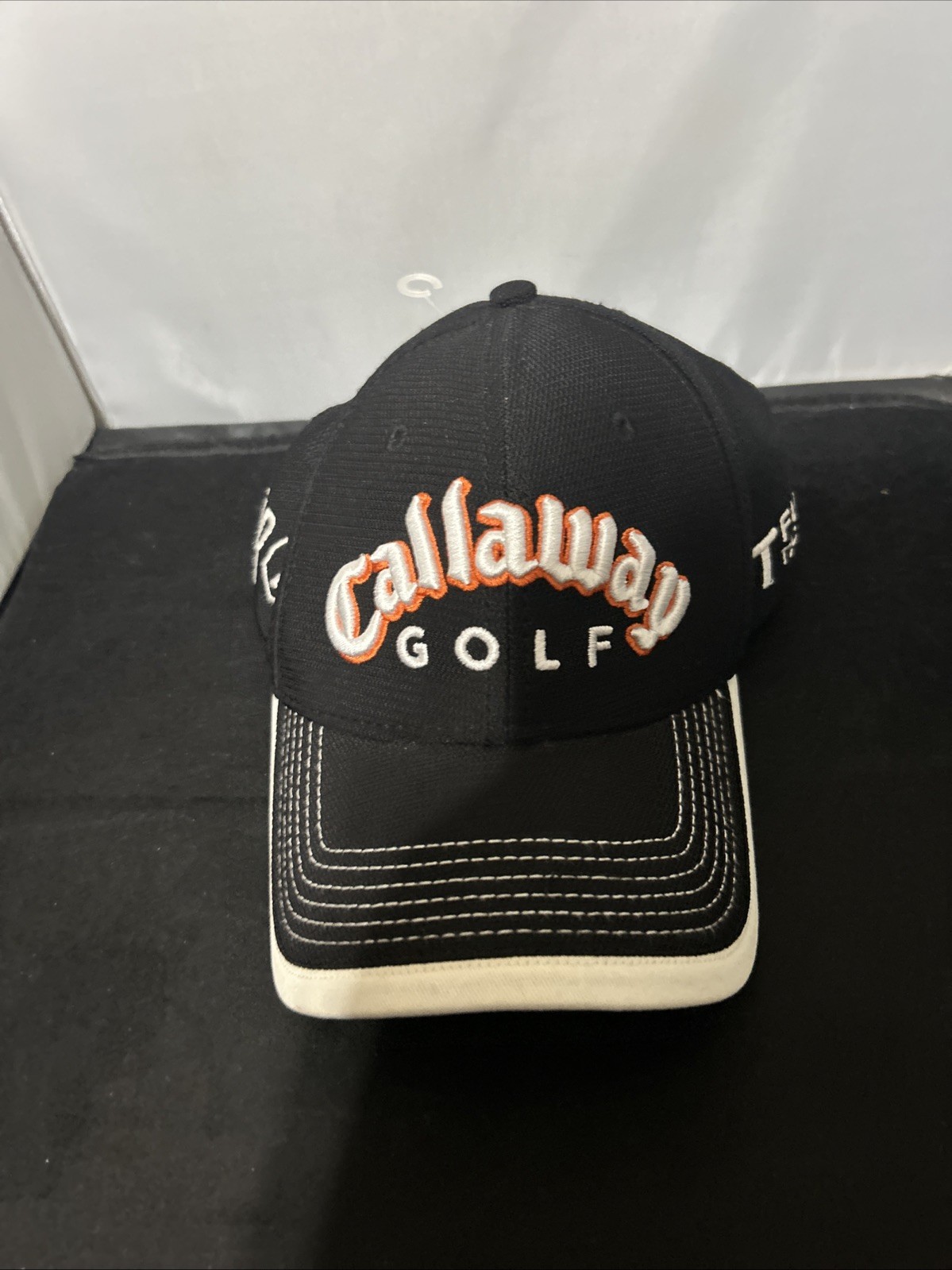 Callaway Golf Mens Hat Cap Ft5 HX Tour Black Adjustable Preowned JZ32