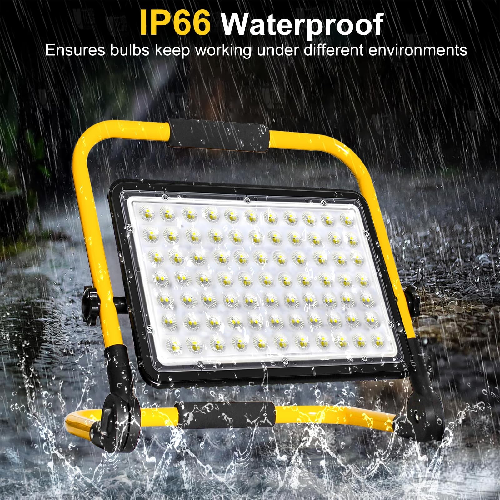 200W LED Work Light, 20000LM 6500K Work Lights on Stand, Portable Work Light,...
