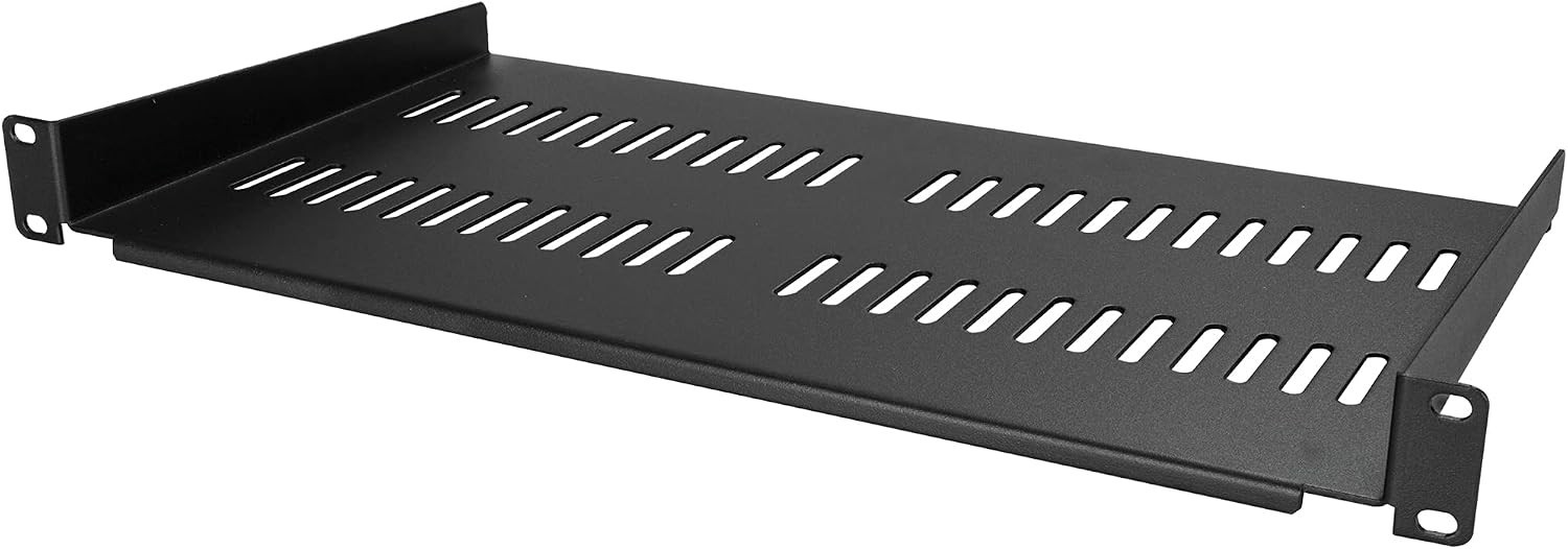 1U Vented Rack Mount Shelf - Durable 19