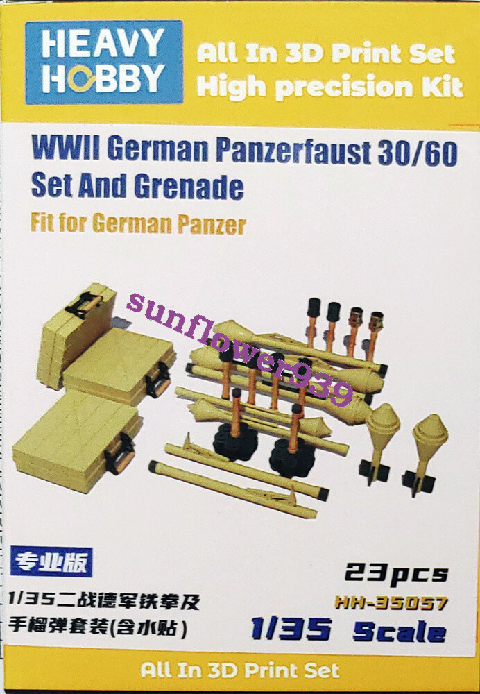 Heavy Hobby HH-35057 1/35 WWII German Panzerfaust 30/60 Set And Grenade