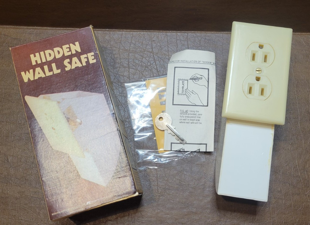 Vintage Hidden Wall Safe Outlet Diversion Safe Hidden Compartment