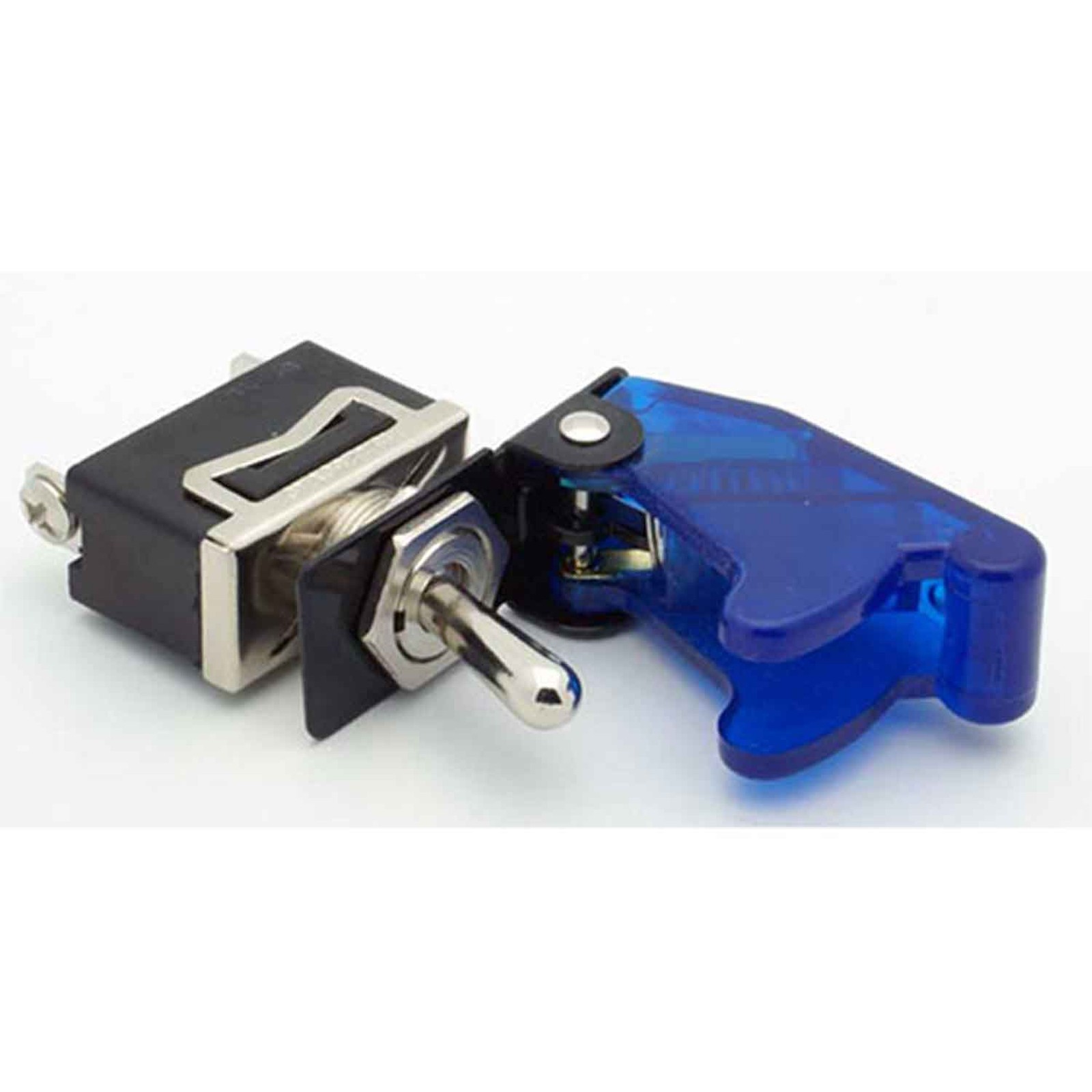 5 x Toggle Switch Safety Cover Guard Flip Up - Translucent Blue Aircraft Style