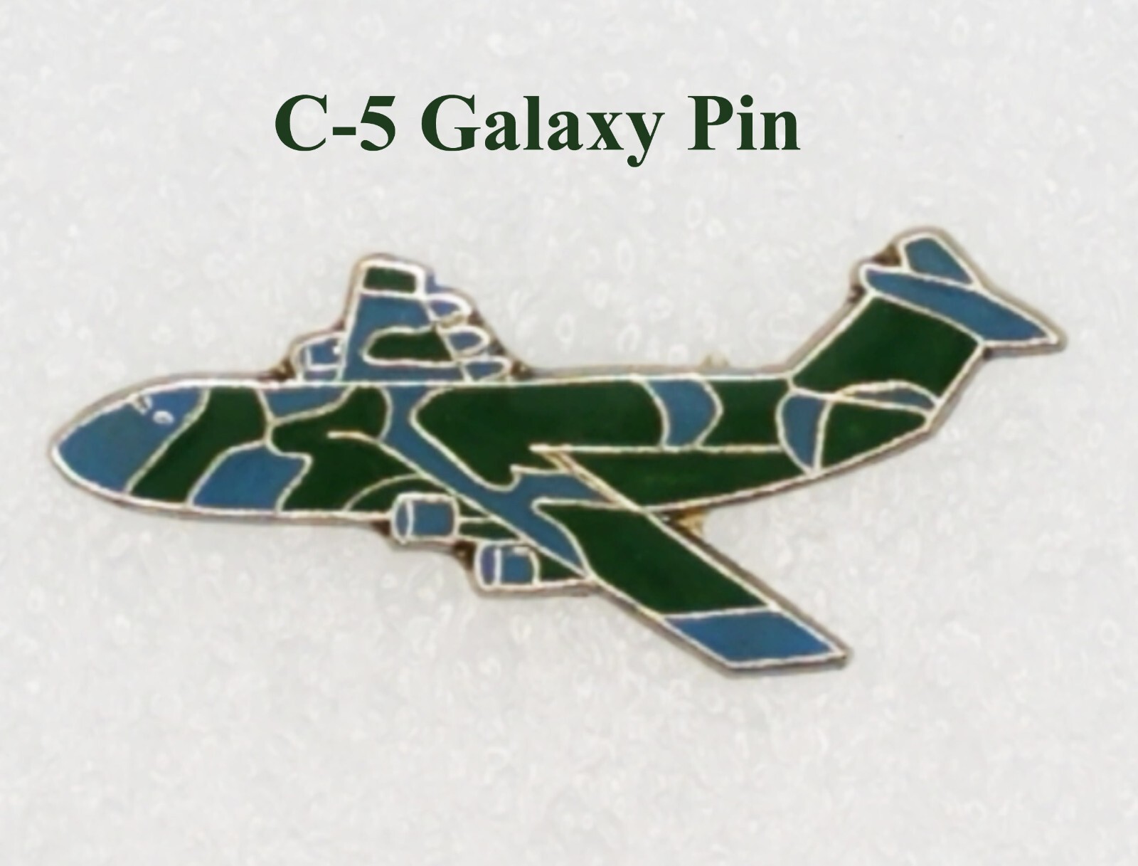 C-5 Galaxy Pin - Green & Blue United States Air Force Metal Collectible NICE