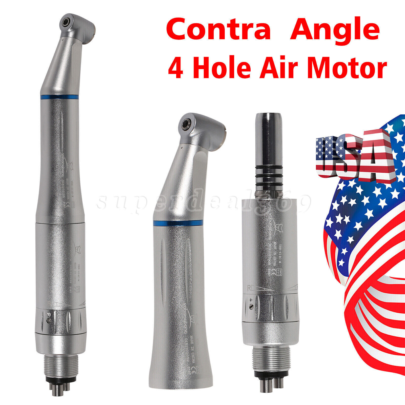 NSK Style Dental Slow Speed Handpiece E-Type Inner Water Spray 4-Hole TP