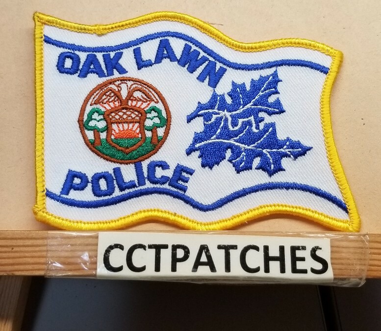OAK LAWN, ILLINOIS POLICE (YELLOW BORDER) SHOULDER PATCH IL