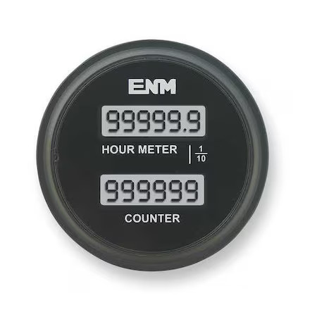 Enm T39ac Hour Meter/Counter, Lcd, 6Digit, 8-32 Vdc